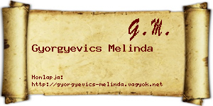 Gyorgyevics Melinda névjegykártya