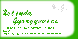 melinda gyorgyevics business card